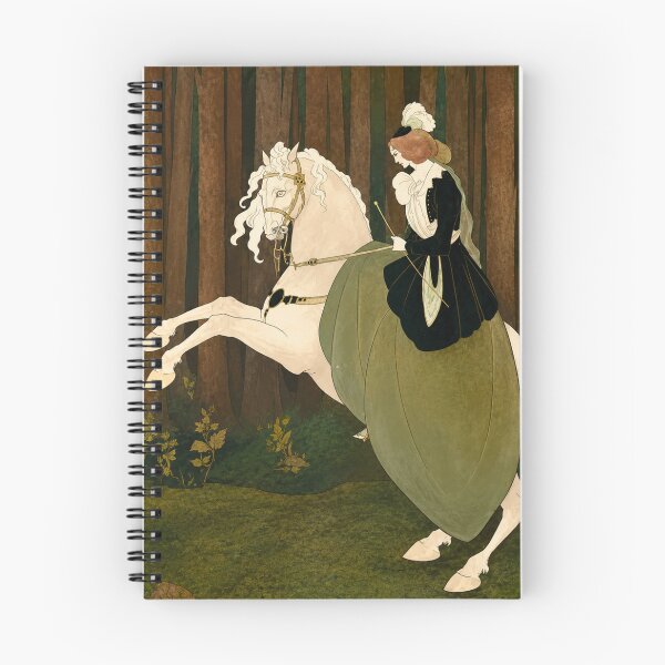 Item preview, Chopins Third Ballade Frontpiece by Aubrey Beardsley - Art Nouveau Equestrian Lady Print for Vintage Art Lovers designed and sold by RickE.