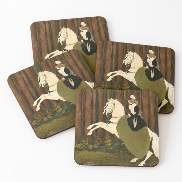 Item preview, Chopins Third Ballade Frontpiece by Aubrey Beardsley - Art Nouveau Equestrian Lady Print for Vintage Art Lovers designed and sold by RickE.