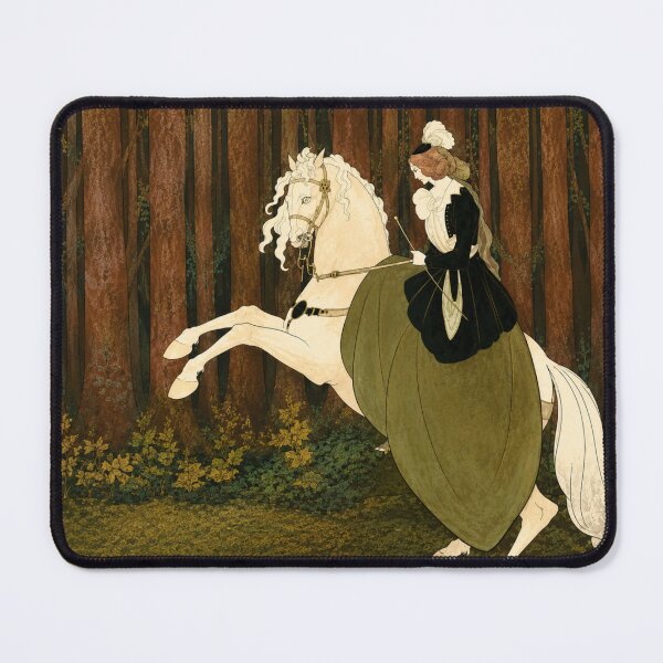 Item preview, Chopins Third Ballade Frontpiece by Aubrey Beardsley - Art Nouveau Equestrian Lady Print for Vintage Art Lovers designed and sold by RickE.