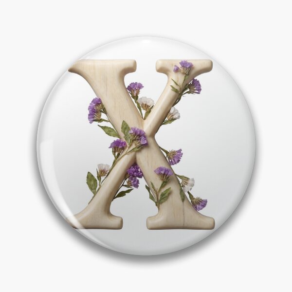 Item preview, Botanical Floral Letter X Monogram designed and sold by Helenaphotoart.