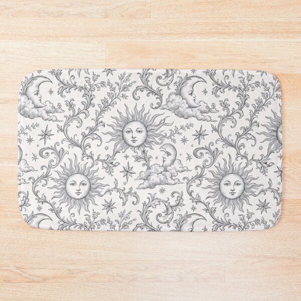 Item preview, Vintage Celestial Toile Sun Moon Star Line Repeat designed and sold by StickyGuys.