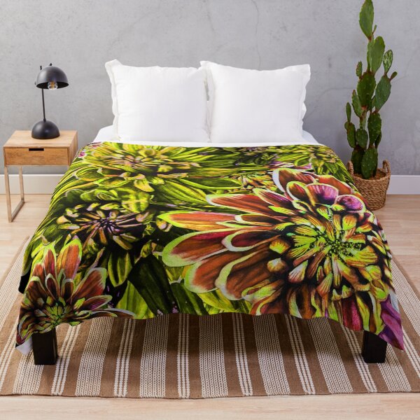 Item preview, Neon Yellow Chrysanthemums 3 designed and sold by nastiaart.