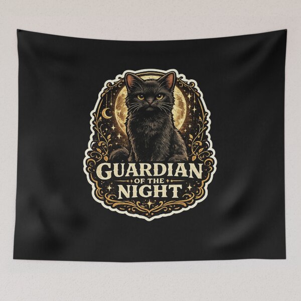 Item preview, Vintage Black Cat T-Shirt & Sticker Design designed and sold by Aliplus+.
