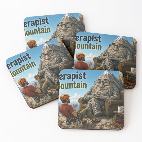 Item preview, My Therapist is a Mountain - rock climber - Panorama designed and sold by AcornAndPebble.
