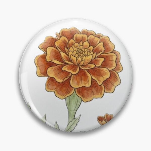 Item preview, October birth flower Marigold Print Wall Art | Vintage Botanical Flower Print | Orange Floral | Cottagecore Home Decor designed and sold by Zaitmiprints.