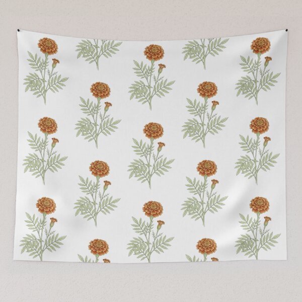 Item preview, October birth flower Marigold Print Wall Art | Vintage Botanical Flower Print | Orange Floral | Cottagecore Home Decor designed and sold by Zaitmiprints.