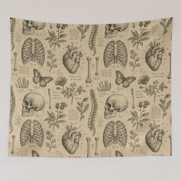 Item preview, Dark Academia Anatomical Engraving Vintage Study Repeat designed and sold by StickyGuys.