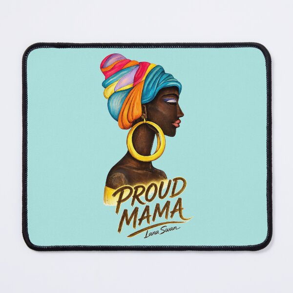 Item preview, PROUD MAMA | Afro Motherhood Portrait | Turquoise Edition by Lana Swan designed and sold by BlueberrySwan.