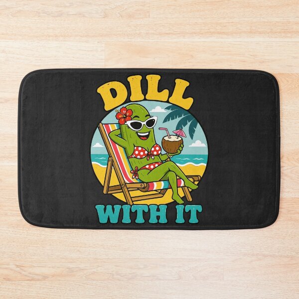 Item preview, Dill With It Funny Beach Bikini Pickle designed and sold by DigitalGlade.