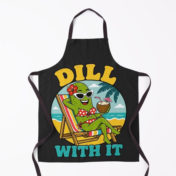 Item preview, Dill With It Funny Beach Bikini Pickle designed and sold by DigitalGlade.