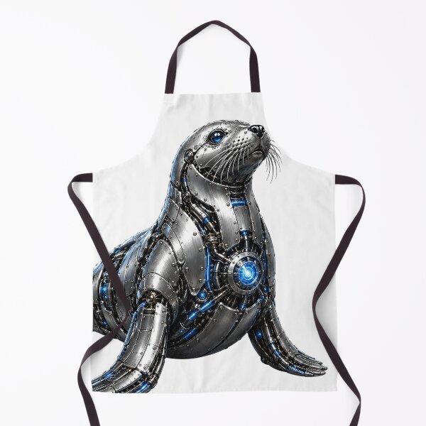 Item preview, Steel Seal V5 – Powerful Mechanical Seal | Futuristic Cyber Marine Animal Art designed and sold by SteelCoat Studio.