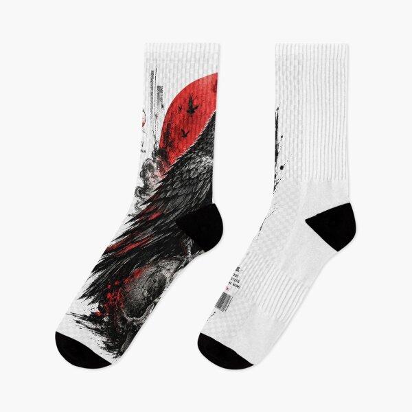Item preview, The Last Raven | Japanese Gothic Streetwear | Dark Crow Skull Graphic T-Shirt designed and sold by TeeVibeHaus.