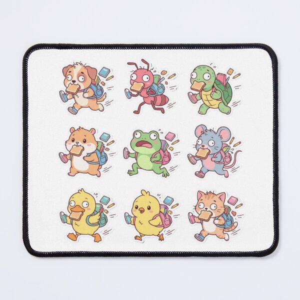 Item preview, cute Back to School Animal Squad – Kawaii Student Friends Sticker Collection designed and sold by abdelski.