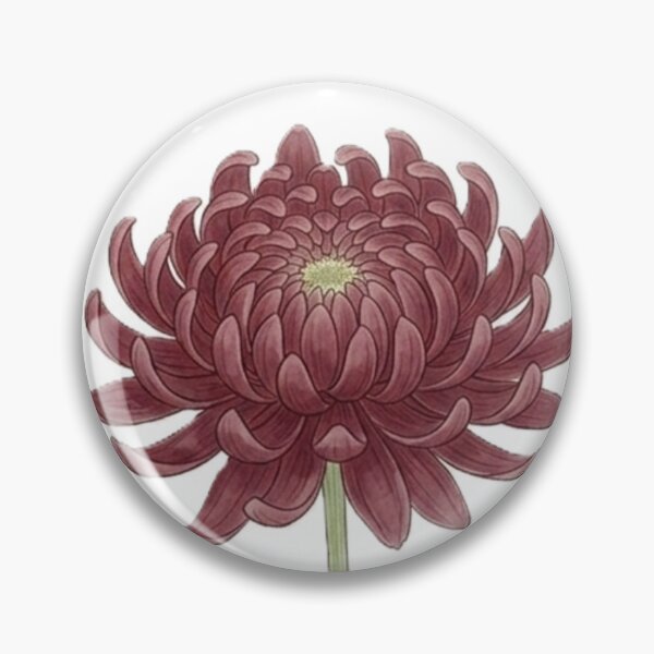Item preview, November birth flower Burgundy Chrysanthemum Print Wall Art | Vintage Botanical Flower Print | Floral | Cottagecore Home Decor designed and sold by Zaitmiprints.