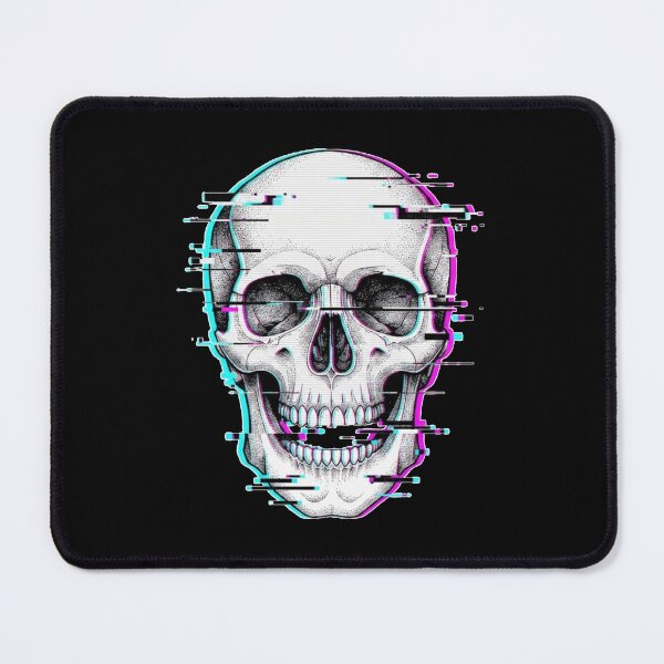Item preview, Cyberpunk Skull Glitch Art Portrait designed and sold by PatternPopp.