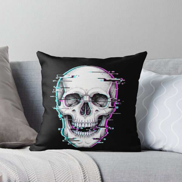 Item preview, Cyberpunk Skull Glitch Art Portrait designed and sold by PatternPopp.
