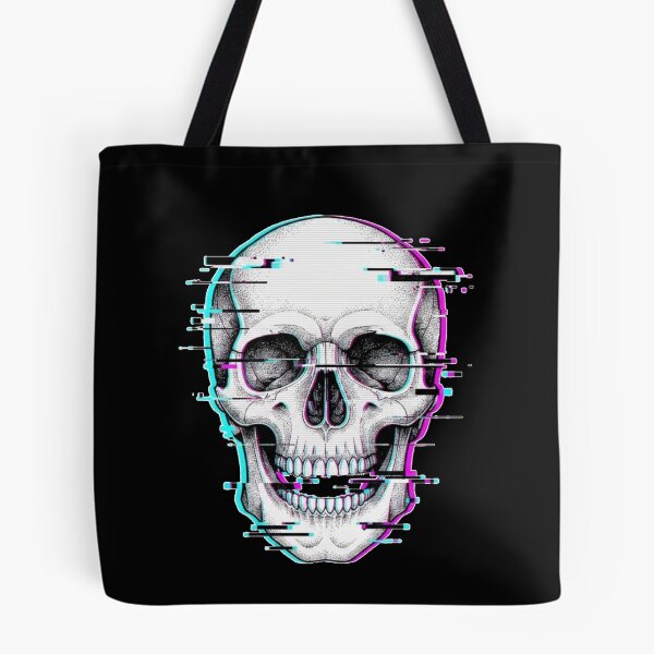 Item preview, Cyberpunk Skull Glitch Art Portrait designed and sold by PatternPopp.