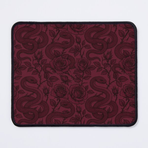 Item preview, Gothic Snake Rose Dark Romantic Botanical Line Repeat designed and sold by StickyGuys.