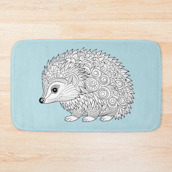 Item preview, Intricate Hedgehog Coloring Page For Custom Apparel designed and sold by Outlet Raloel.