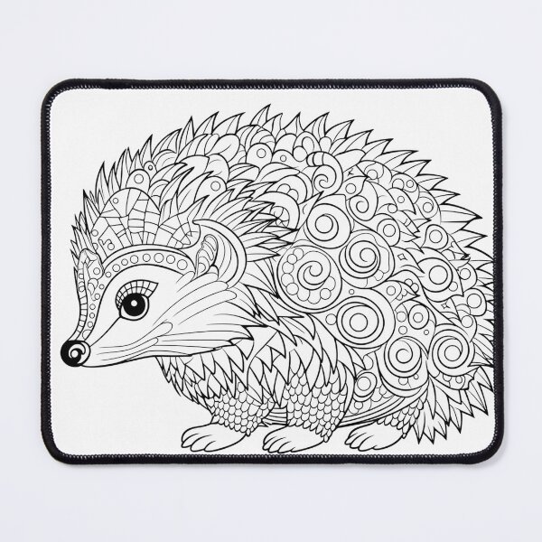 Item preview, Intricate Hedgehog Coloring Page For Custom Apparel designed and sold by Outlet Raloel.