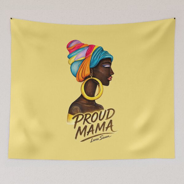 Item preview, PROUD MAMA | Gift for Mom | Butter Yellow Edition by Lana Swan designed and sold by BlueberrySwan.