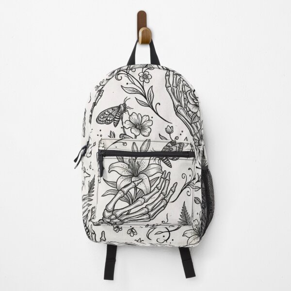 Item preview, Gothic Skeleton Botanical Memento Mori Vintage Line Repeat designed and sold by StickyGuys.
