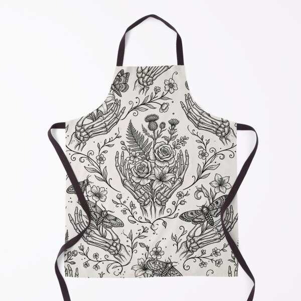 Item preview, Gothic Skeleton Botanical Memento Mori Vintage Line Repeat designed and sold by StickyGuys.