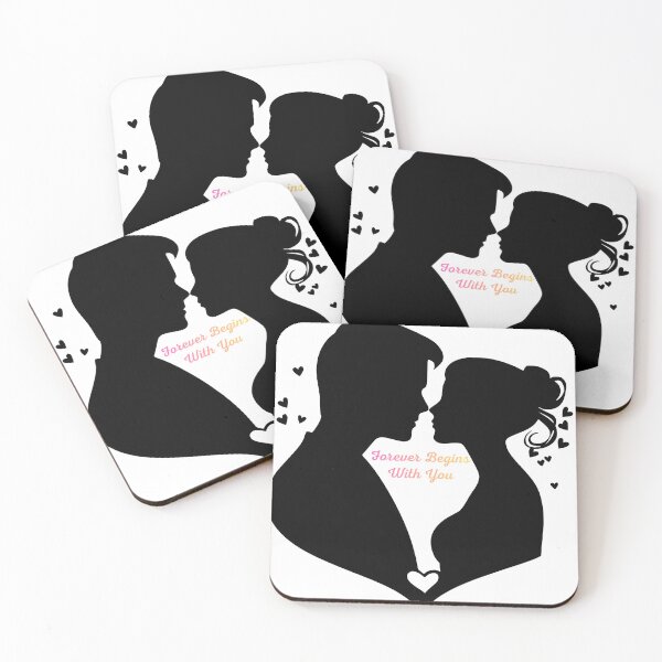Item preview, Forever Begins With You Romantic Silhouette Art designed and sold by BoldcreationsM.
