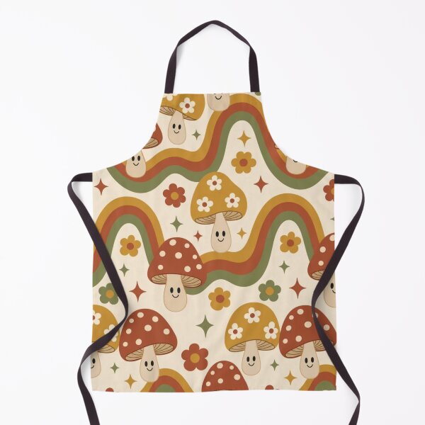 Item preview, Groovy 70s Retro Mushroom Rainbow Trippy Repeat designed and sold by StickyGuys.