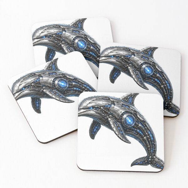 Item preview, Steel Dolphin V5 – Futuristic Mechanical Dolphin | Cyber Ocean Animal Art designed and sold by SteelCoat Studio.