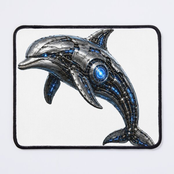 Item preview, Steel Dolphin V5 – Futuristic Mechanical Dolphin | Cyber Ocean Animal Art designed and sold by SteelCoat Studio.