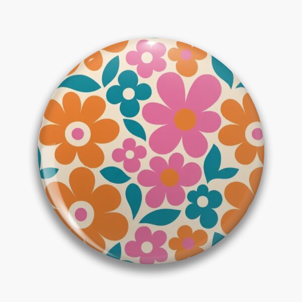 Item preview, Retro 60s Mod Flower Power Bold Bloom Repeat designed and sold by StickyGuys.