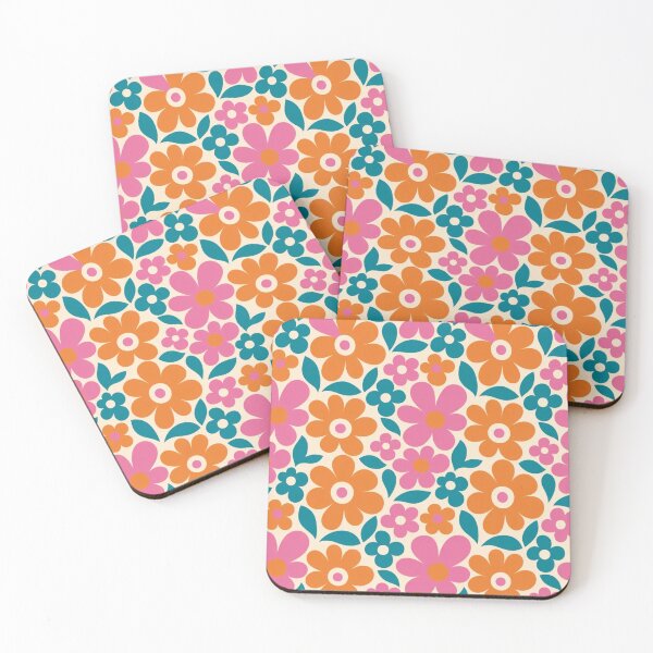 Item preview, Retro 60s Mod Flower Power Bold Bloom Repeat designed and sold by StickyGuys.