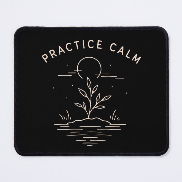 Item preview, Practice Calm Minimalist Botanical T-Shirt | Mindfulness Plant Line Art | Simple Mental Wellness Graphic Tee designed and sold by Lynn Creates.