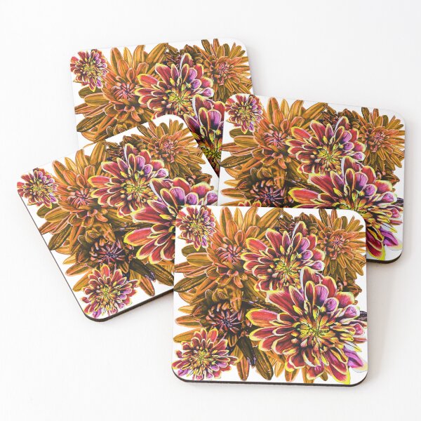 Item preview, Orange Chrysanthemums 1 designed and sold by nastiaart.