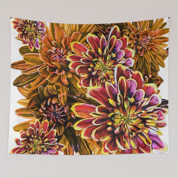 Item preview, Orange Chrysanthemums 1 designed and sold by nastiaart.