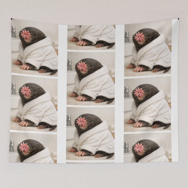 Item preview, Cozy Bathrobe Star-Nosed Mole designed and sold by Sillytoe.