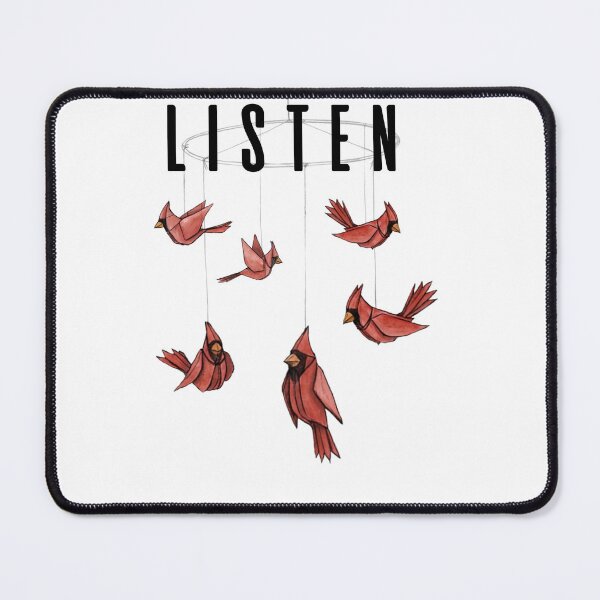 Item preview, Listen – Red Cardinal Mobile Watercolor Illustration designed and sold by A-Szczesniak.