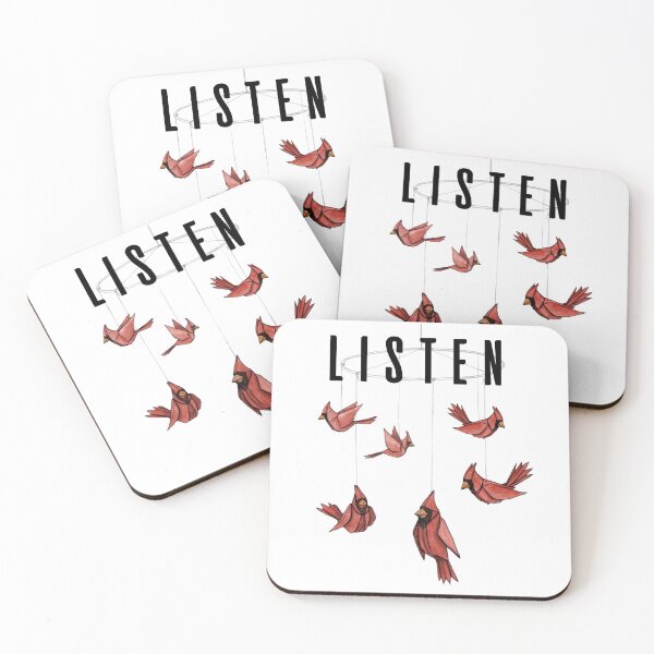 Item preview, Listen – Red Cardinal Mobile Watercolor Illustration designed and sold by A-Szczesniak.