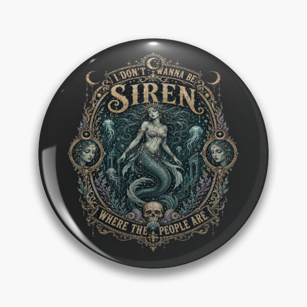 Item preview, Vintage Gothic Siren Shirt | I Don’t Wanna Be Where the People Are designed and sold by POD DYNASTY | Original Print On Demand T-Shirt Graphics.