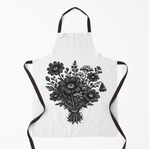 Item preview, Vintage wildflowers linocut botanical floral art designed and sold by HandicraftArt.