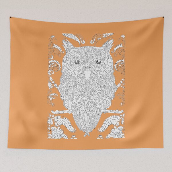 Item preview, Intricate Owl Coloring Page For Custom Apparel designed and sold by Outlet Raloel.