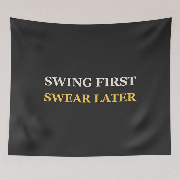 Item preview, Swing First Swear Later - Funny Golf designed and sold by RetroThreadWorks.