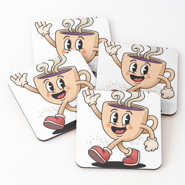 Item preview, Cute Vintage Coffee Cup Cartoon Character designed and sold by BoldcreationsM.