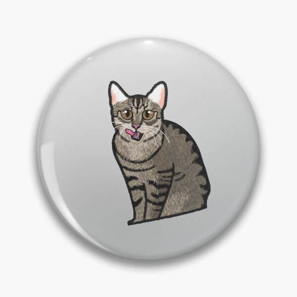 Item preview, Happy Brown Tabby Cat Cartoon Illustration designed and sold by YourSweetJourney.