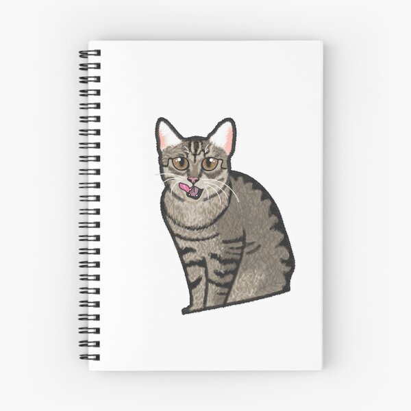 Item preview, Happy Brown Tabby Cat Cartoon Illustration designed and sold by YourSweetJourney.