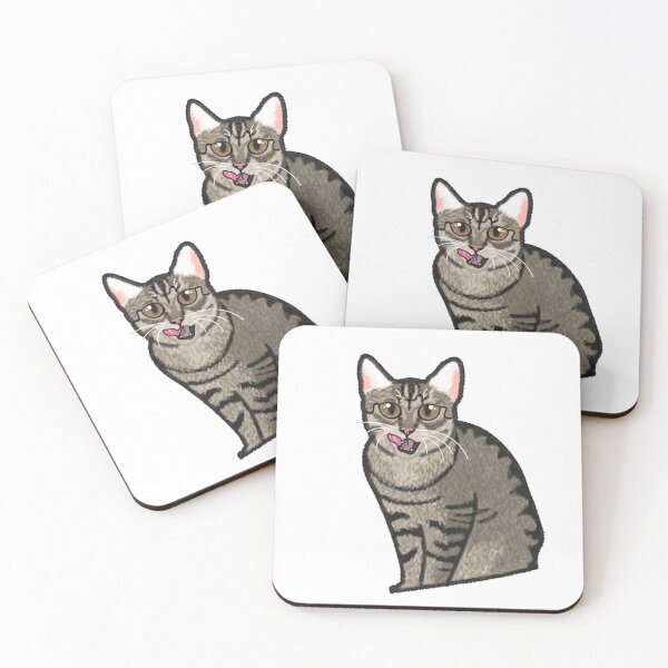 Item preview, Happy Brown Tabby Cat Cartoon Illustration designed and sold by YourSweetJourney.