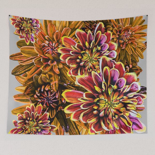 Item preview, Orange Chrysanthemums 2 designed and sold by nastiaart.