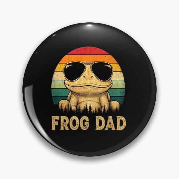 Item preview, Vintage Frog Dad Retro Sunset Sunglasses Amphibian Lover Design designed and sold by MiALopezArt.