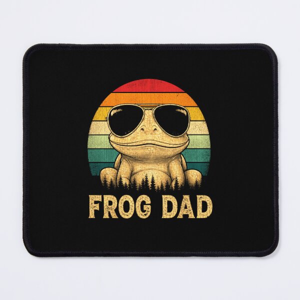 Item preview, Vintage Frog Dad Retro Sunset Sunglasses Amphibian Lover Design designed and sold by MiALopezArt.